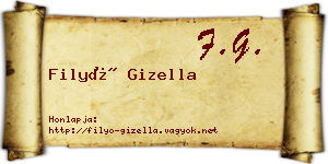 Filyó Gizella névjegykártya